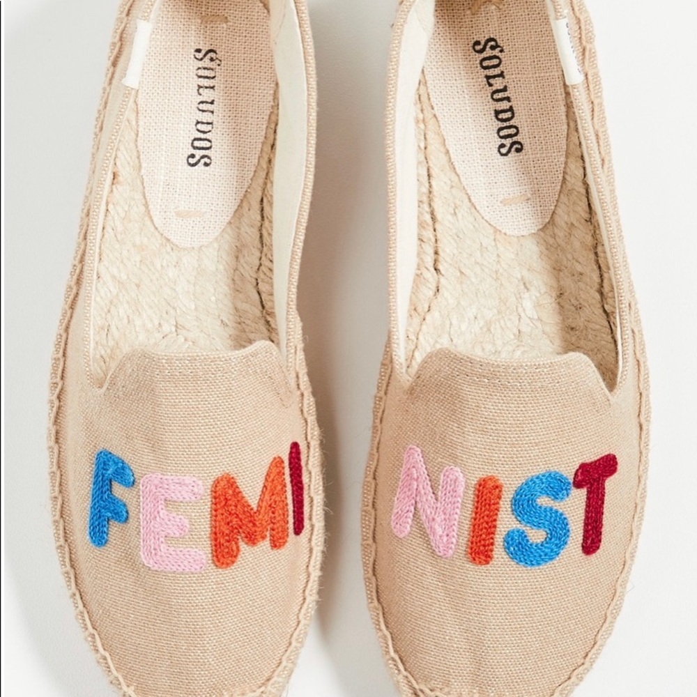 NIB Soludos Feminist platform espadrilles 6.5